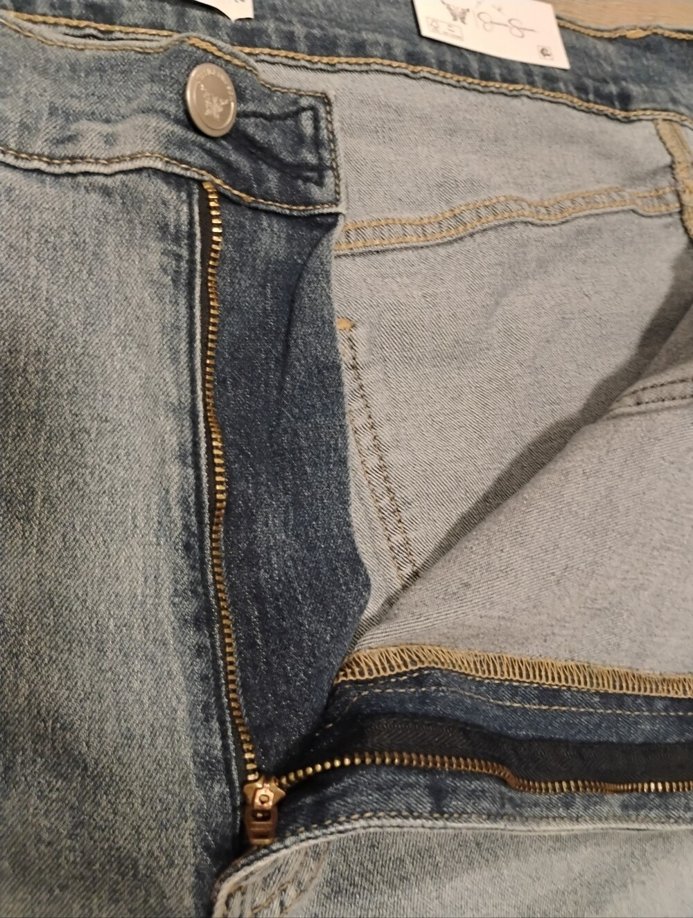 Jessica Simpson Cherry Barrel Utility Patch Jean in Medium Wash Size Plus 24W - Picture 15 of 16